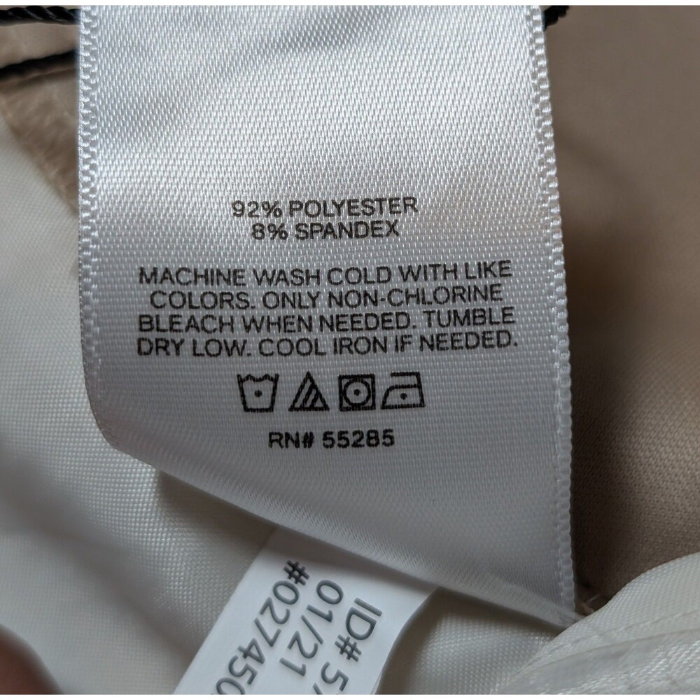 NWT Express Size 12 High Rise Barrel Leg Ankle Pant Beige Pleated Stretch 69$ - Picture 6 of 8